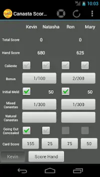 Canasta ScoreKeeper (Trial) Screen Shot 3