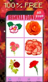 Begonia Flowers Color By Number-Pixel Art 2020 Screen Shot 3