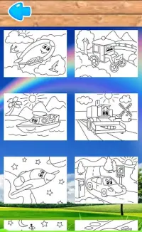 Coloring Transport Vehicles For Children Screen Shot 6