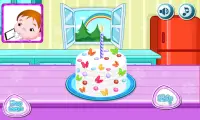 Pastel de cumpleaños arcoíris Screen Shot 7