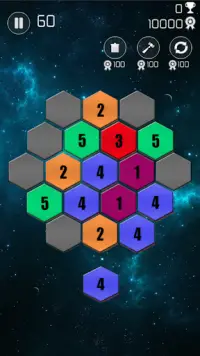 Merge Hexa Blocks & Make 7 Screen Shot 13