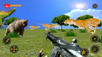 पशु सफारी हंटर: डिनो शूटर फ्री Screen Shot 0