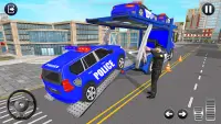 Gioco di Camion di Trasporto di Auto della Polizia Screen Shot 10