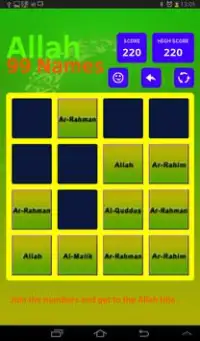 Almighty Allah Names Game Screen Shot 2