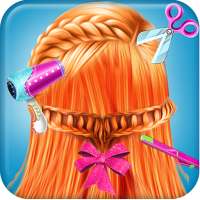 女の子のための妖精のファッション編みこまれたヘアスタイルゲーム