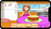 sofia hamburger cooking game Screen Shot 3