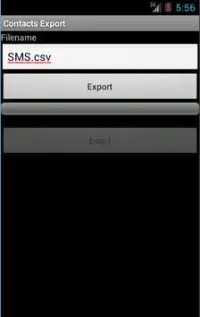 Contacts / SMS /LOG CSV Export Screen Shot 1