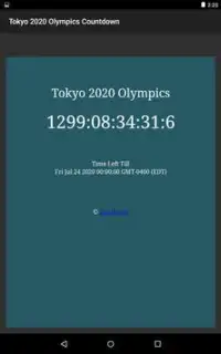 2020 Summer Olympics Countdown Screen Shot 2