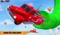 消防車レーシングスタントゲーム Screen Shot 8