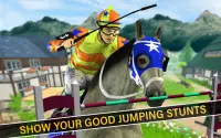 derby cavalo corrida e cavalo saltando 3D jogos Screen Shot 3