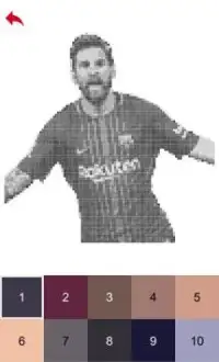 Lionel Messi Color by Number - Pixel Art Game Screen Shot 2