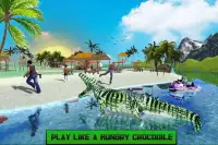 Jogo de ataque de água de crocodilo com fome Screen Shot 2