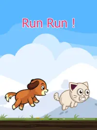 Собака и кошка Runner игры Screen Shot 0