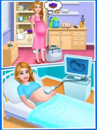 Mama en pasgeboren babyshower Babysitter Game Screen Shot 2