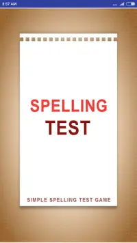 Spelling Test Screen Shot 0