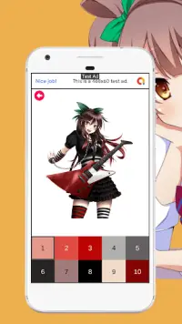 Anime Girl Color by Number Pixel Paint Screen Shot 0