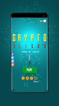 Crypto Slicer: Knife Hit, Play, & Collect Moons! Screen Shot 1