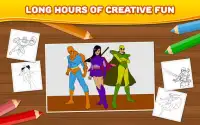 Superhero: Kids Coloring Games Screen Shot 7