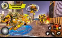 Mega Lion Robot Car Transform- Robot Shooting Game Screen Shot 5