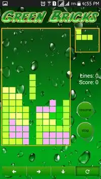 Green Drop Bricks Screen Shot 1