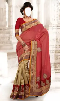 Indian Woman  Designer Saree Screen Shot 0