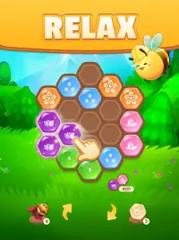 Bee Merge - Honey Hex Puzzle Screen Shot 1