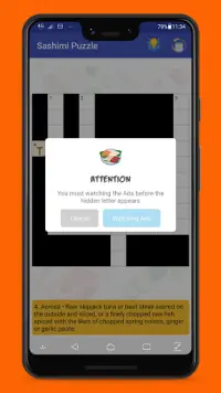 Japanese Cuisine Crossword Screen Shot 2