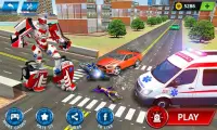 Ambulance Robot City Rescue Game Screen Shot 0