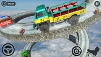 कार्गो ट्रक ड्राइवर गेम्स: असंभव ड्राइविंग ट्रैक Screen Shot 11