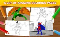 Super-herói: Jogos de Colorir Screen Shot 6