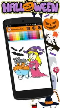 Halloween coloring Book : witches &  Pumpkins Screen Shot 3