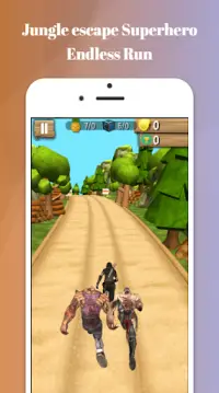 Jungle escape Superhero Endless Run Screen Shot 3