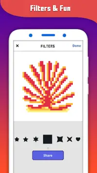 Puzzle Pixal classici fai-da-te: colorazione a blo Screen Shot 4