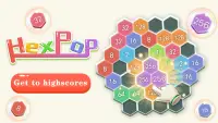 HexPop: Merge number to 2048, Free Puzzle Games Screen Shot 7