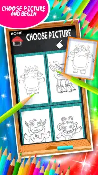 Monsters Coloring Book Screen Shot 2