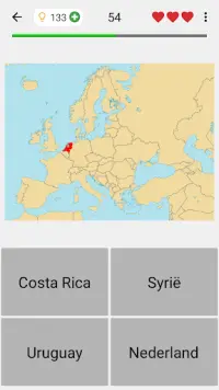Kaarten van alle landen in de wereld - Kaart-Quiz Screen Shot 0