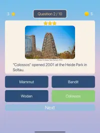 Roller Coaster Quiz Screen Shot 10