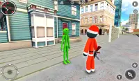 Santa Claus Stickman - Rope Hero Gangster Crime Screen Shot 7