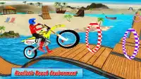 Beach Jumping Motocross 3D Traffic Racer Screen Shot 1