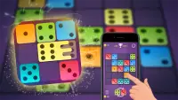 Dominoes puzzle - merge blocks with same numbers Screen Shot 0