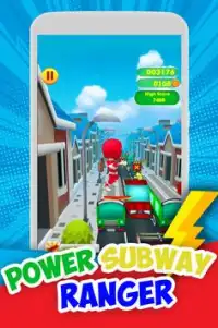 Power Ninja Steel Subway Runner 3D Screen Shot 1