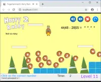 HarryRabby2 Math Subtraction with 2 decimals FREE Screen Shot 1