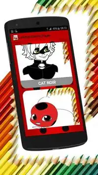 Coloring Pages for Ladybug and cat noir Screen Shot 2