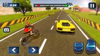 Auto sportive vs corse di motociclette: tracce est Screen Shot 0