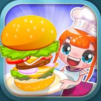Petit hamburger pirate-filles faisant burger