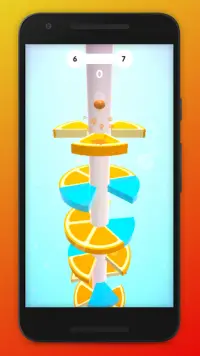 Helix Ball Jump Fruit Crush Screen Shot 2