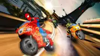 Superhero Spider: Moto Bike racing Screen Shot 1