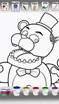 Five nights coloring book game Screen Shot 2