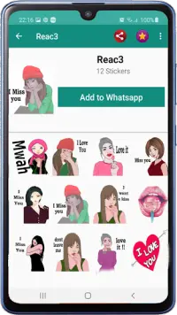 whatsapp için aşk çıkartmaları Screen Shot 8