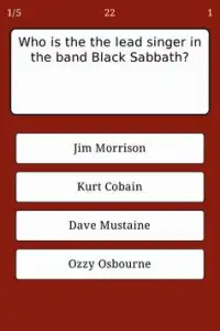ROCK QUIZ - SONGS AND ARTISTS Screen Shot 1